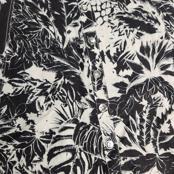 Grace Elements Skirt Women 6 A Line Linen Blend White Black Jungle Print Giraffe - Picture 10 of 15